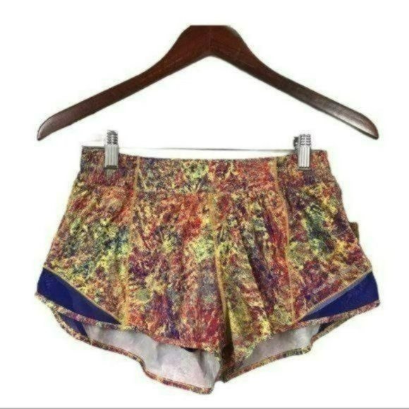 Lululemon Seawheeze Hotty Hot Shorts Woodland Sprint Size 4 Regular New